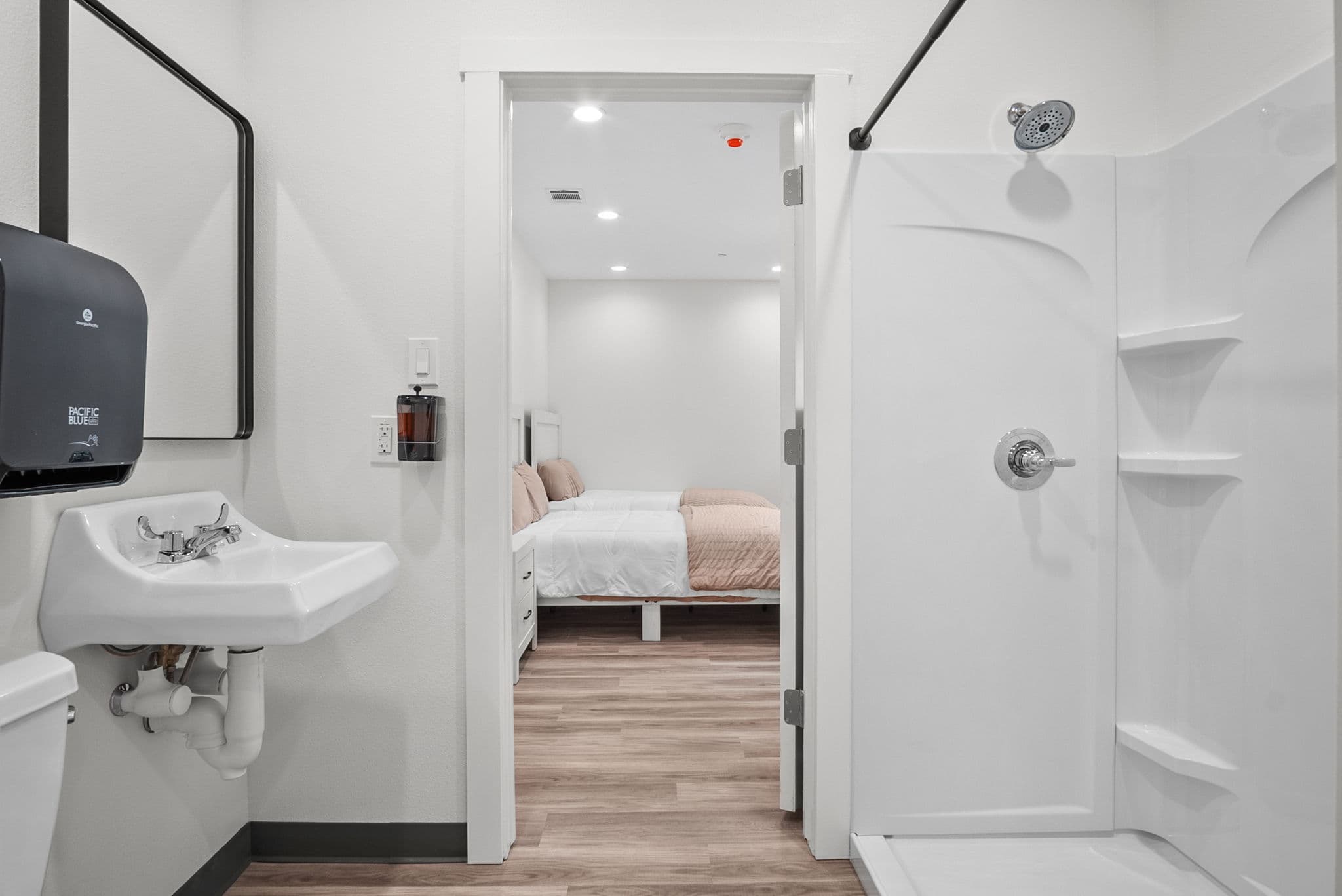 Bathroom with a walk-in shower