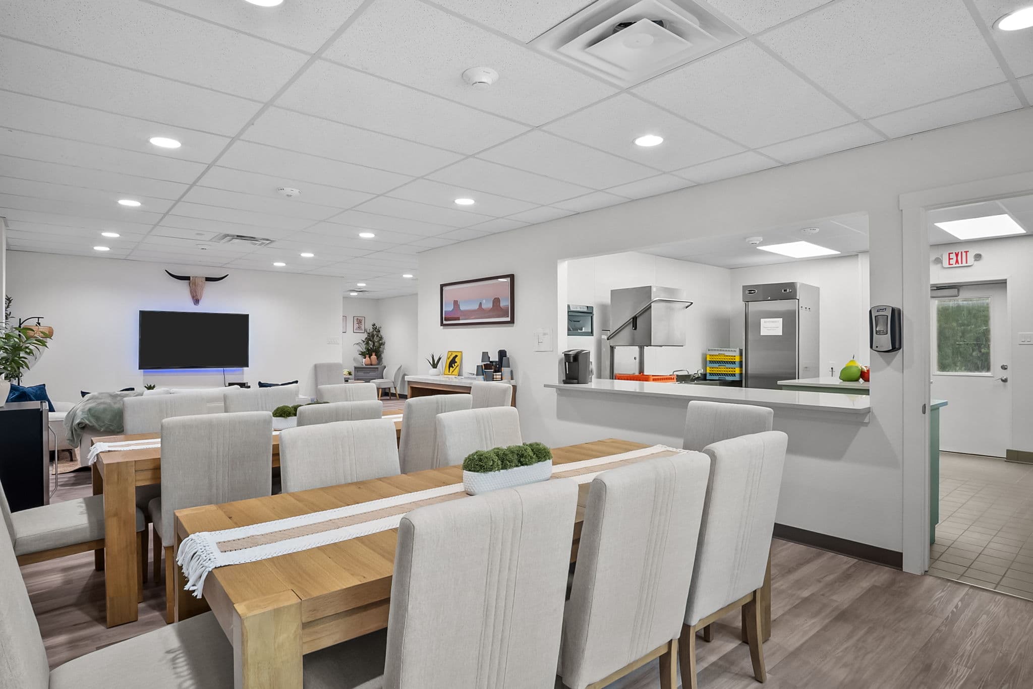 Open-plan lounge and dining area