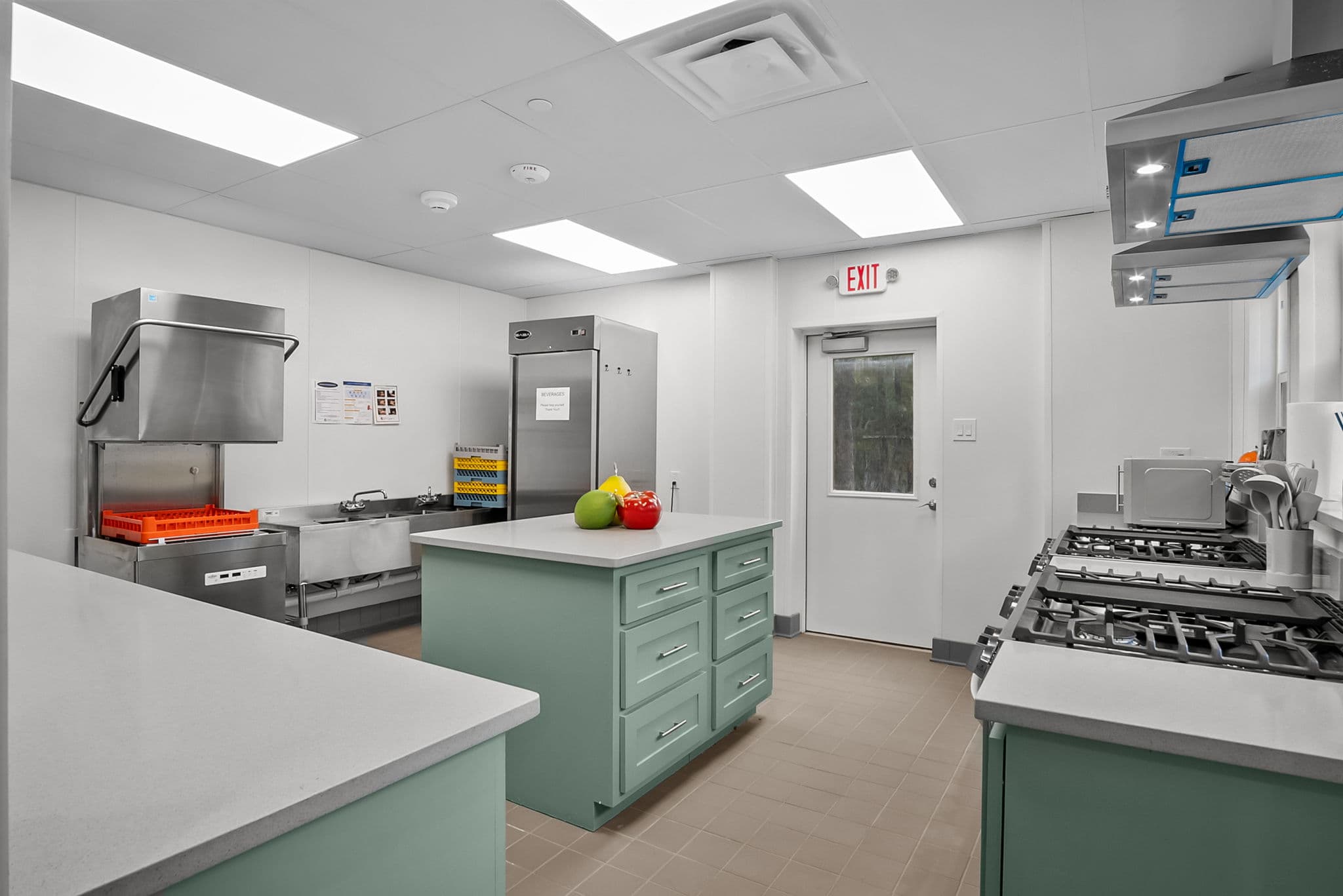 Commercial kitchen where meals are prepared on site